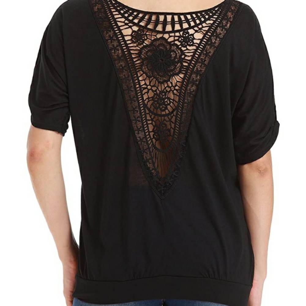 RIVERSONG Lace Hollow-Out-Back, Loose Top